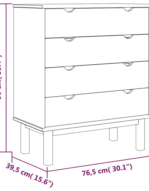 Încărcați imaginea în vizualizatorul Galerie, Dulap cu sertar OTTA, maro/gri, 76,5x39,5x90 cm, lemn masiv pin - Lando
