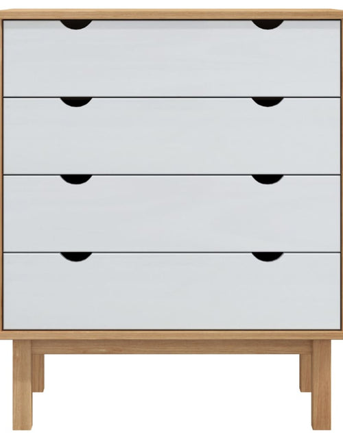 Încărcați imaginea în vizualizatorul Galerie, Dulap cu sertar OTTA, maro/alb, 76,5x39,5x90 cm, lemn masiv pin
