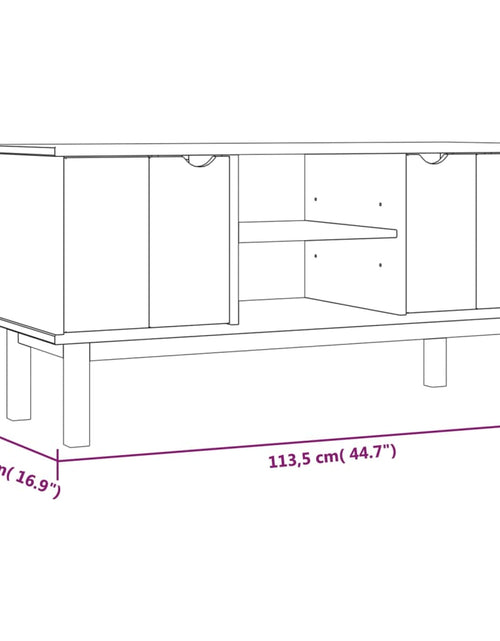 Загрузите изображение в средство просмотра галереи, Dulap TV &quot;OTTA&quot;, 113,5x43x57 cm, lemn masiv de pin Lando - Lando
