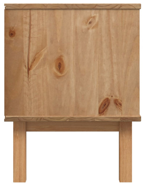 Încărcați imaginea în vizualizatorul Galerie, Dulap TV OTTA, maro și gri, 113,5x43x57 cm, lemn masiv de pin Lando - Lando
