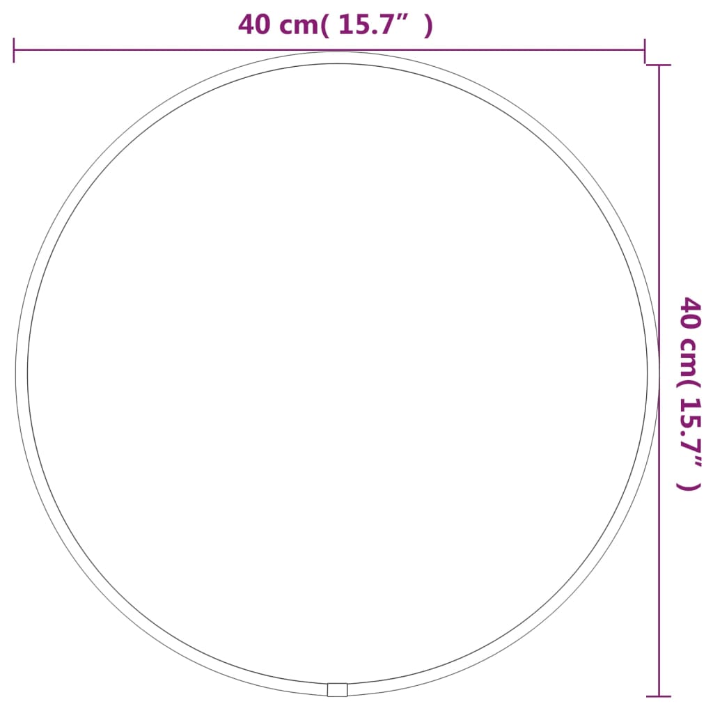 Oglindă de perete rotundă, argintiu, Ø 40 cm Lando - Lando