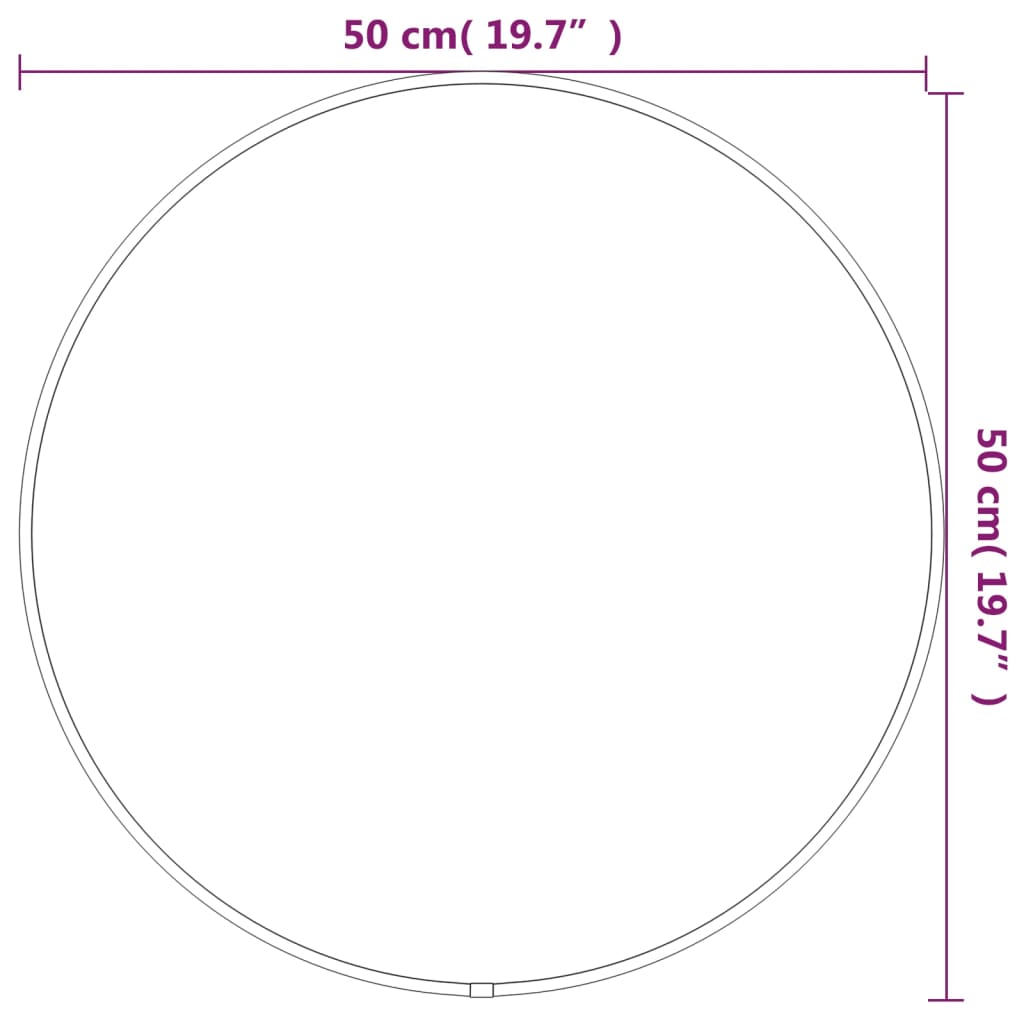 Oglindă de perete rotundă, auriu, Ø 50 cm - Lando