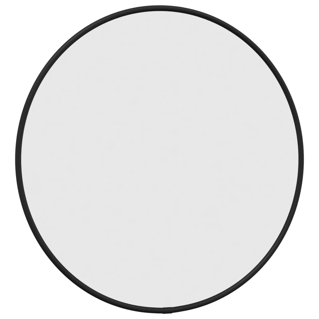 Oglindă de perete rotundă, negru, Ø 40 cm - Lando