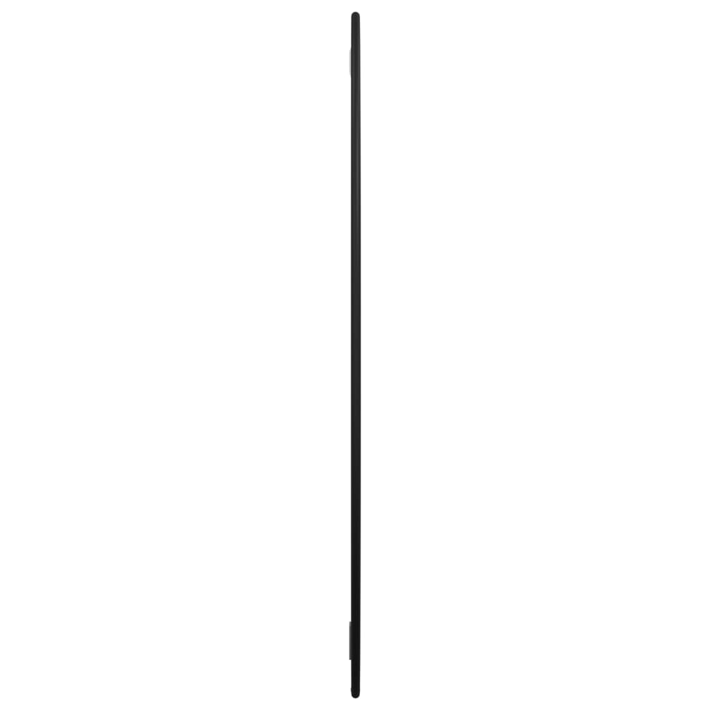 Oglindă de perete rotundă, negru, Ø 60 cm - Lando