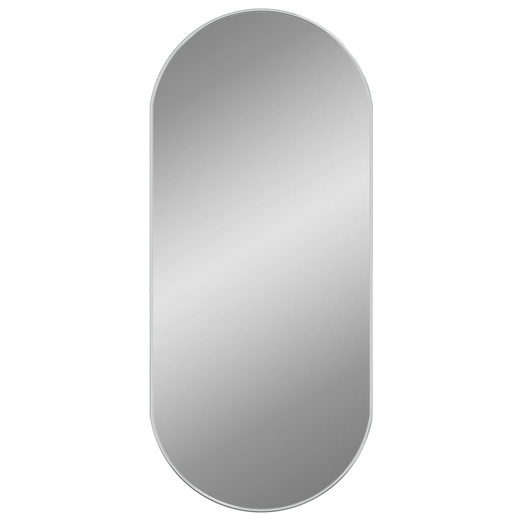 Oglindă de perete, argintiu, 100x45 cm, ovală - Lando