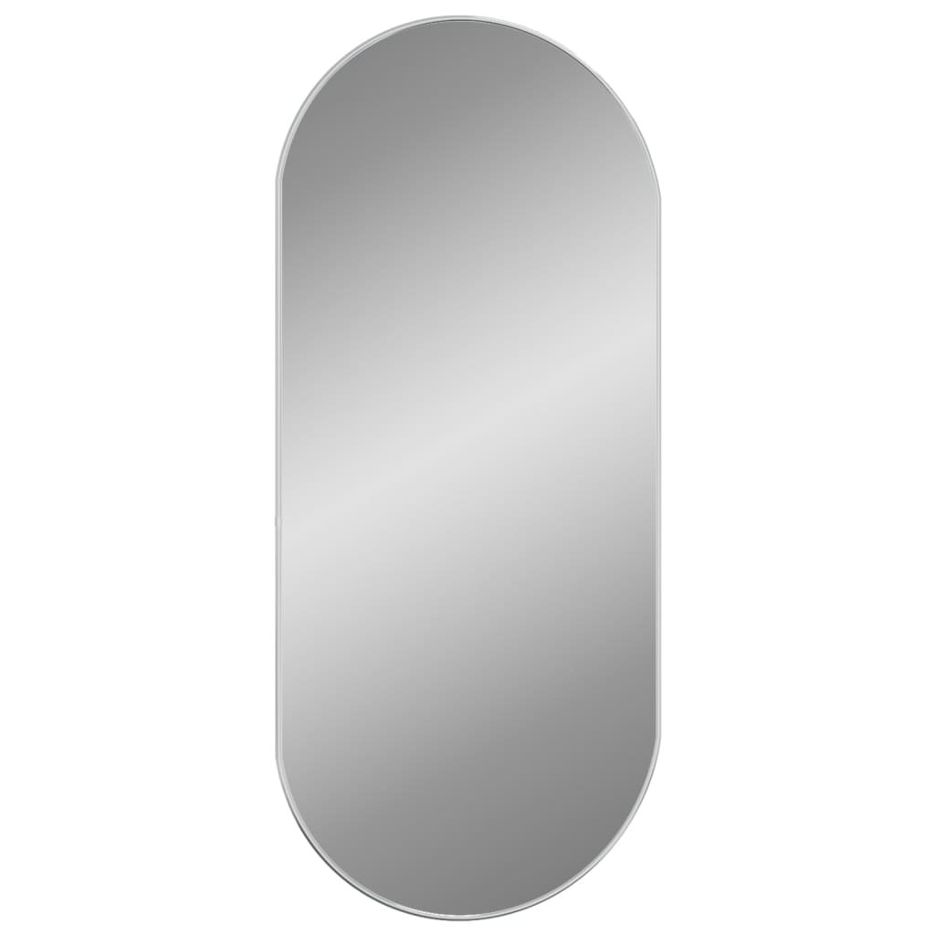 Oglindă de perete, argintiu, 100x45 cm, ovală - Lando