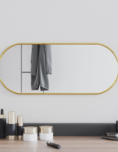 Încărcați imaginea în vizualizatorul Galerie, Oglindă de perete, auriu, 60x25 cm, ovală - Lando
