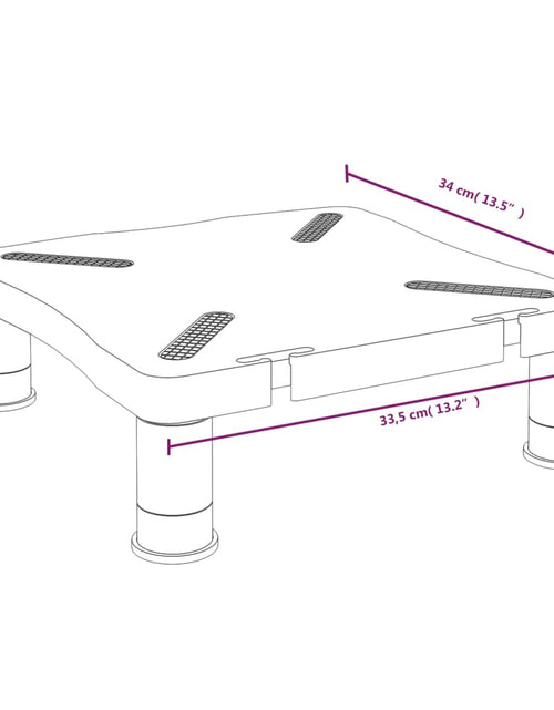 Загрузите изображение в средство просмотра галереи, Suport pentru monitor, negru, 33,5x34x10,5 cm Lando - Lando
