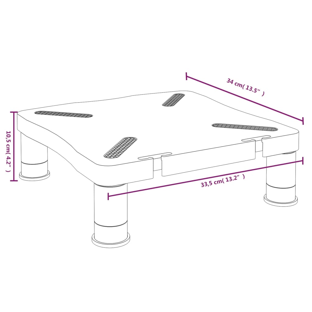 Suport pentru monitor, negru, 33,5x34x10,5 cm Lando - Lando