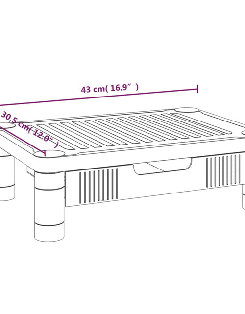 Загрузите изображение в средство просмотра галереи, Suport pentru monitor, negru, 43x30,5x13 cm Lando - Lando
