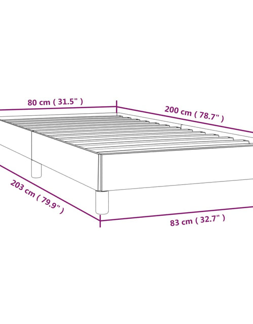 Загрузите изображение в средство просмотра галереи, Cadru de pat, maro închis, 80x200 cm, material textil - Lando
