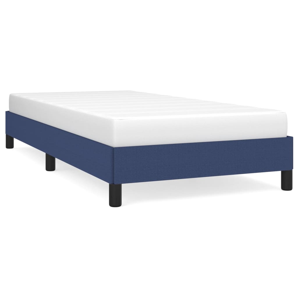 Cadru de pat, albastru, 90x190 cm, material textil - Lando