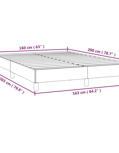 Încărcați imaginea în vizualizatorul Galerie, Cadru de pat, maro închis, 160 x 200 cm, material textil - Lando
