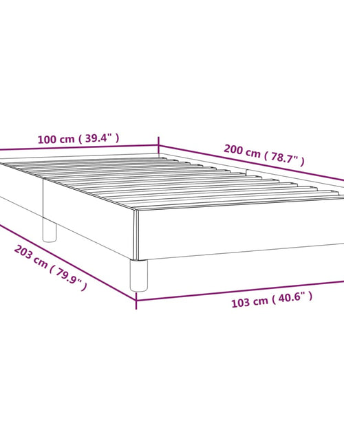 Încărcați imaginea în vizualizatorul Galerie, Cadru de pat, maro închis, 100 x 200 cm, material textil - Lando
