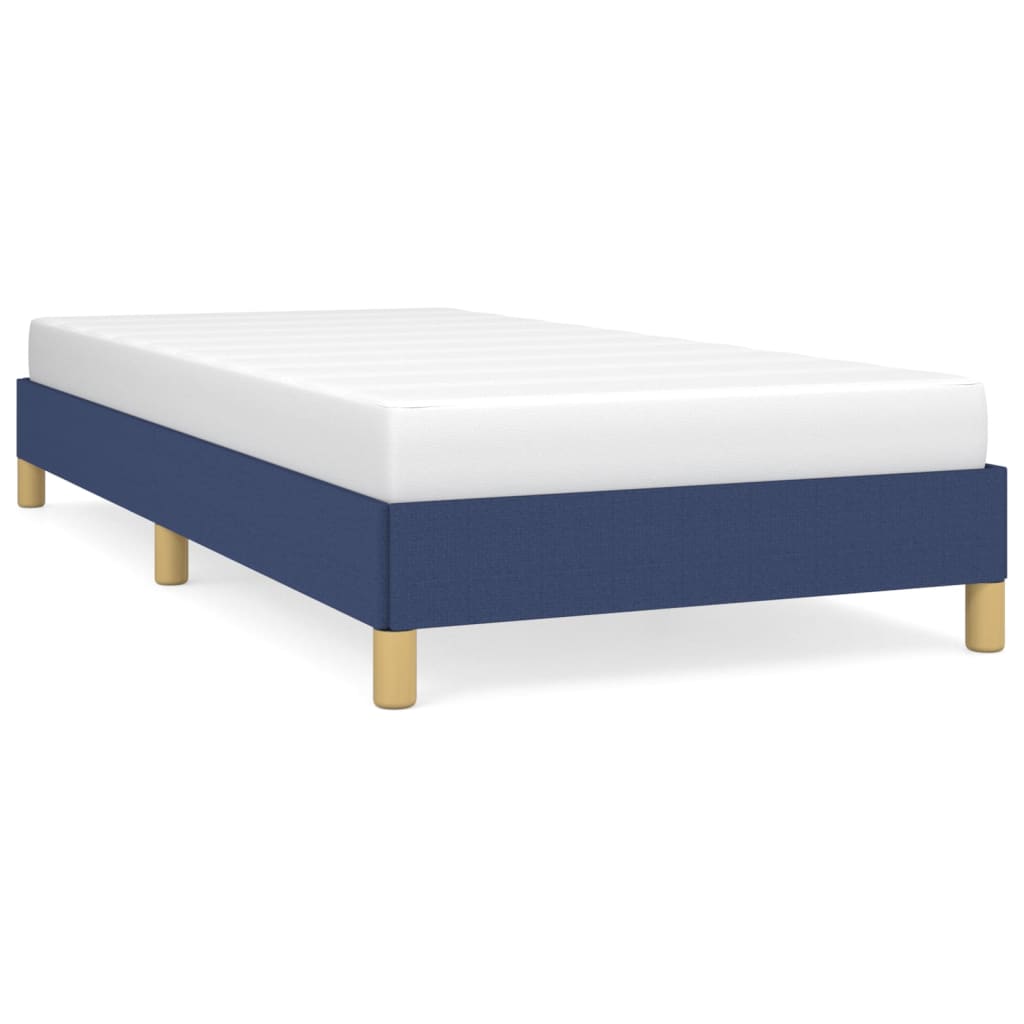 Cadru de pat, albastru, 100 x 200 cm, material textil - Lando