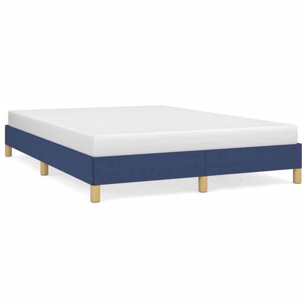 Cadru de pat, albastru, 160 x 200 cm, material textil - Lando