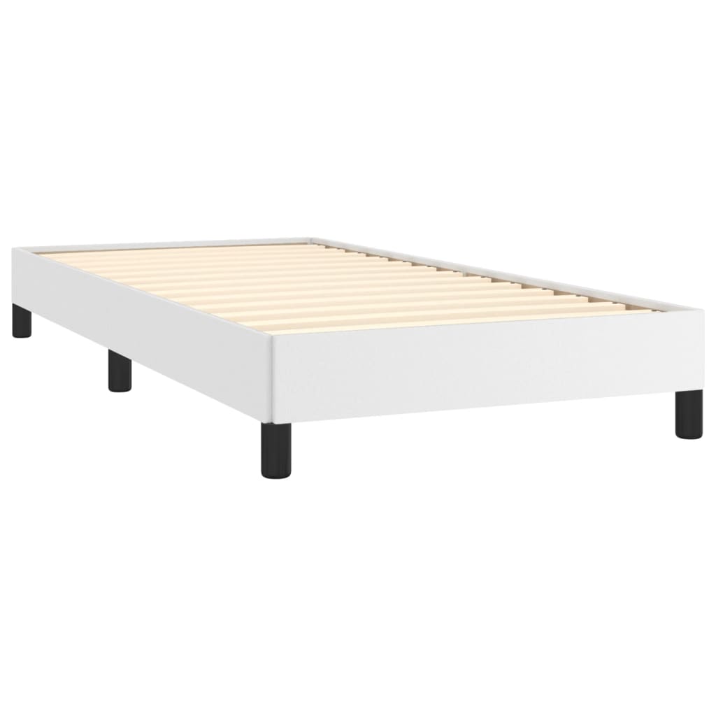 Cadru de pat, alb, 80x200 cm, piele ecologică - Lando