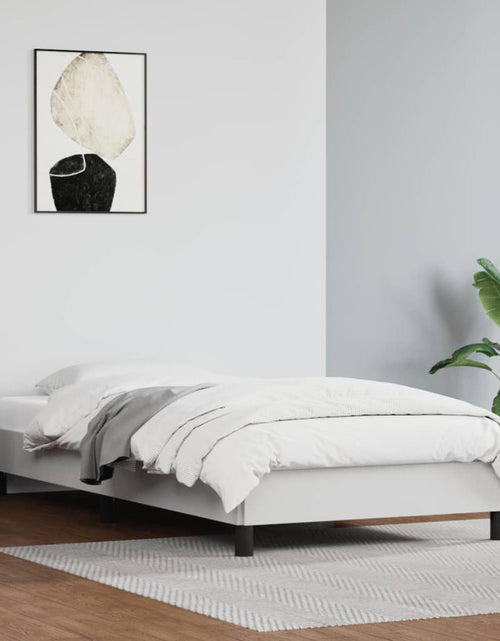 Încărcați imaginea în vizualizatorul Galerie, Cadru de pat, alb, 80x200 cm, piele ecologică - Lando
