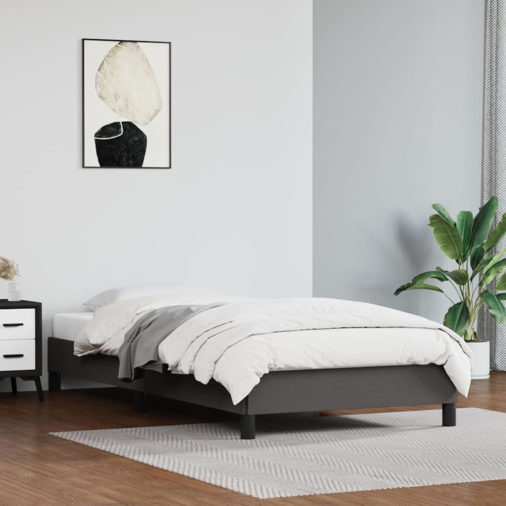 Cadru de pat, gri, 80x200 cm, piele ecologică - Lando