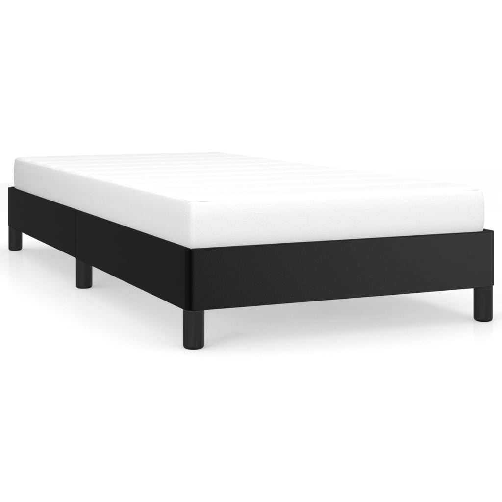 Cadru de pat, negru, 100x200 cm, piele ecologică - Lando