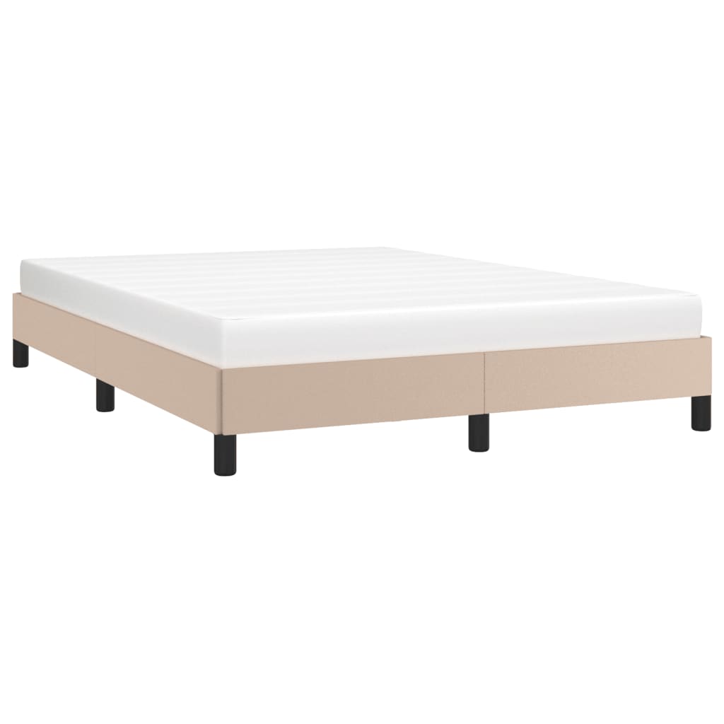 Cadru de pat, cappuccino, 140x190 cm, piele ecologică - Lando