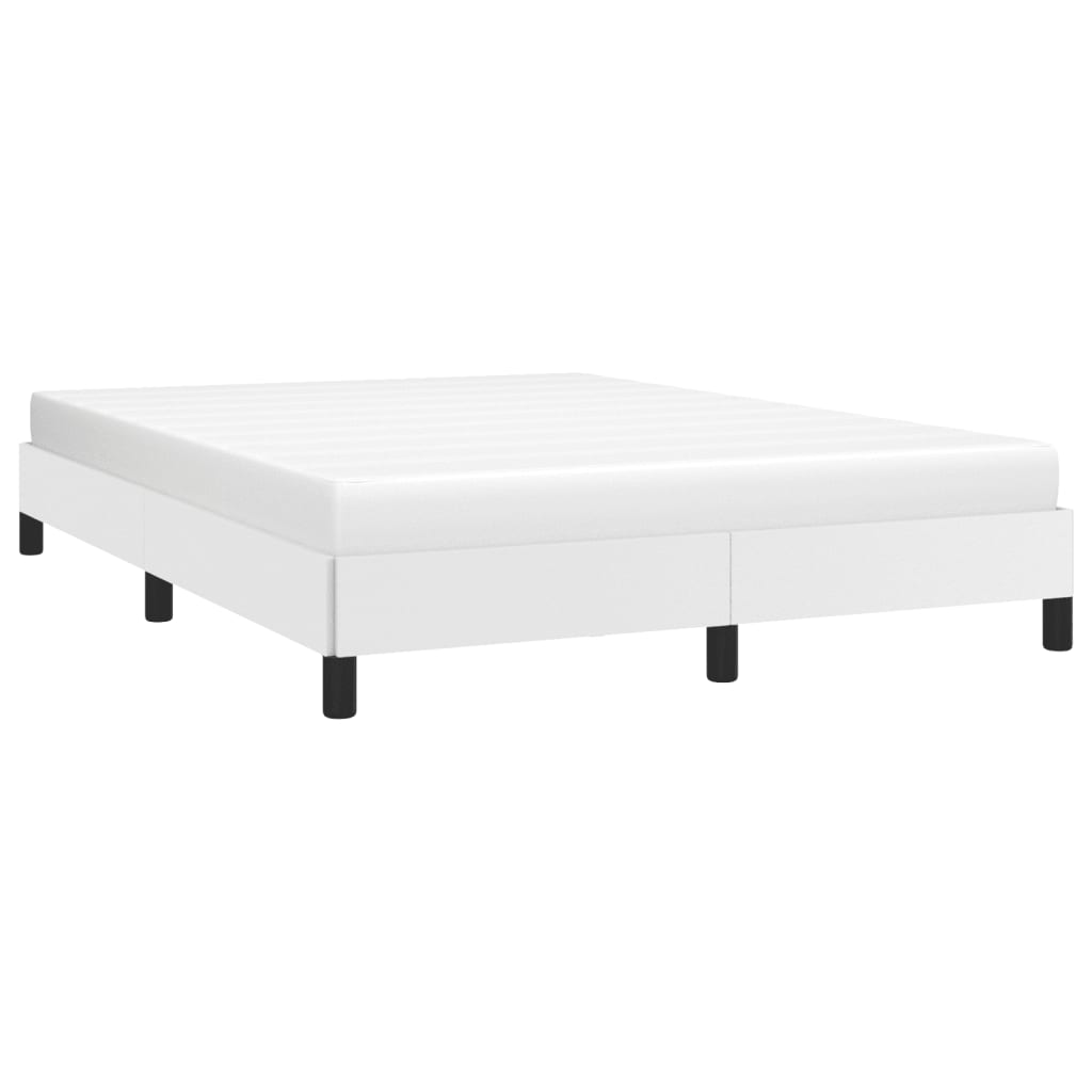 Cadru de pat, alb, 140x200 cm, piele ecologică - Lando