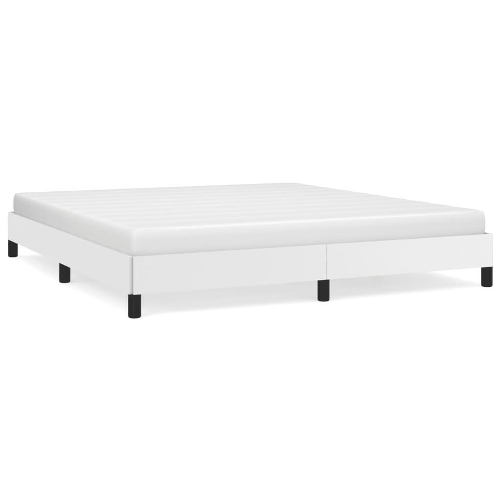 Cadru de pat, alb, 180x200 cm, piele ecologică - Lando