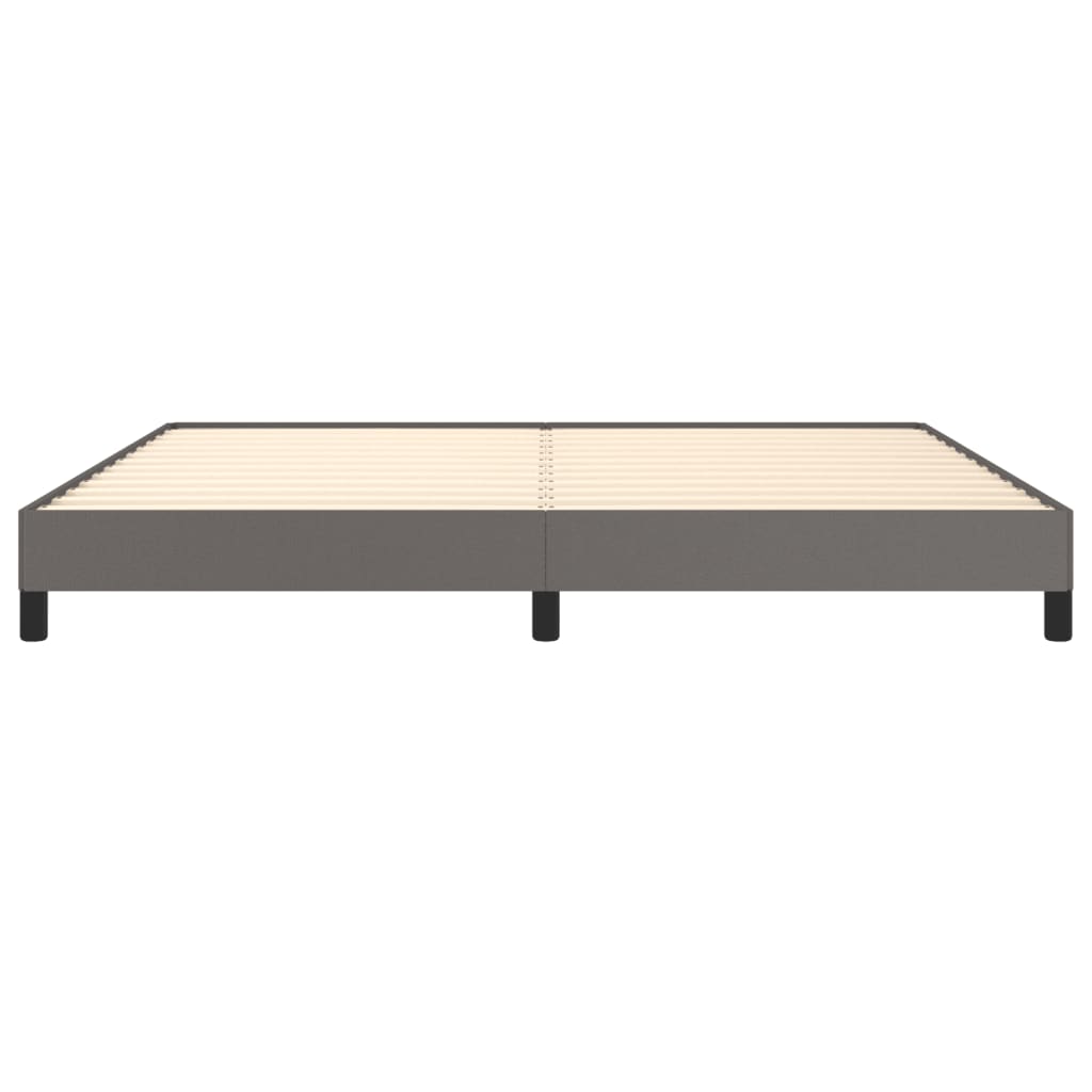 Cadru de pat, gri, 200x200 cm, piele ecologică - Lando