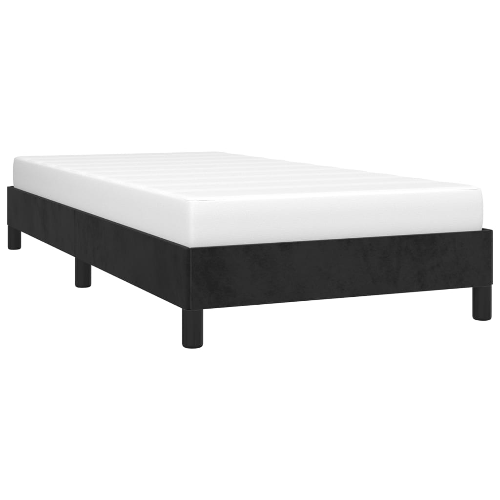 Cadru de pat, negru, 90x190 cm, catifea - Lando