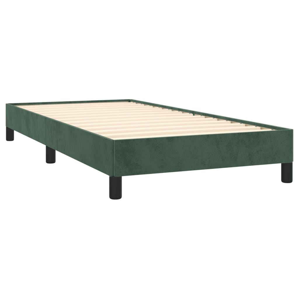 Cadru de pat, verde închis, 90x190 cm, catifea - Lando