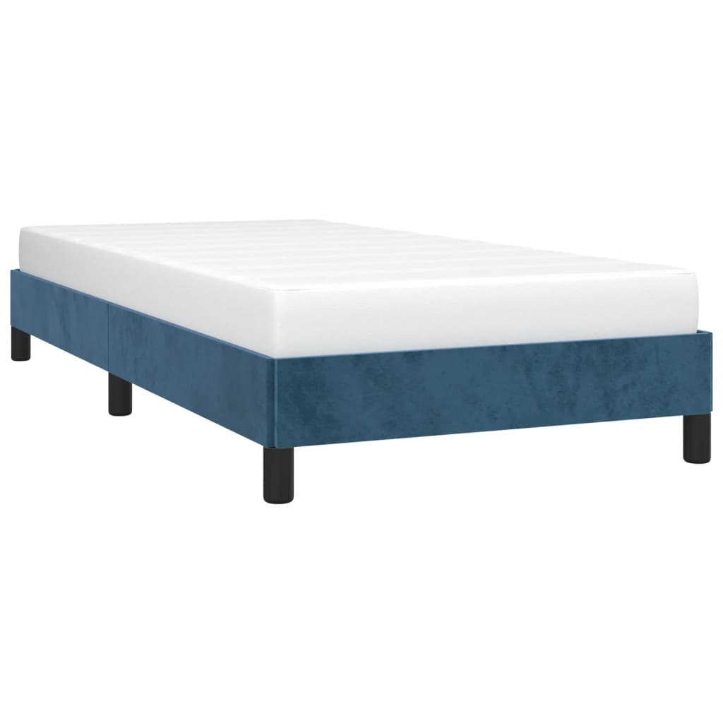 Cadru de pat, albastru închis, 90x200 cm, catifea - Lando