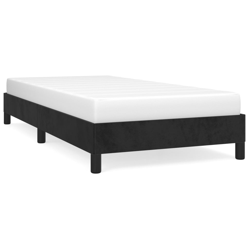 Cadru de pat, negru, 100 x 200 cm, catifea - Lando