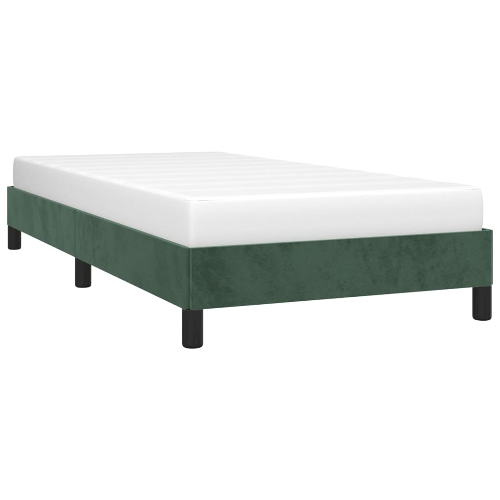 Cadru de pat, verde închis, 100x200 cm, catifea - Lando