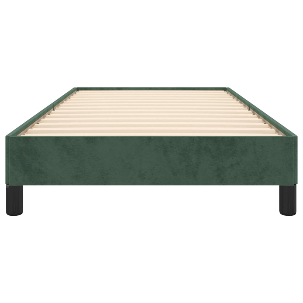 Cadru de pat, verde închis, 100x200 cm, catifea - Lando