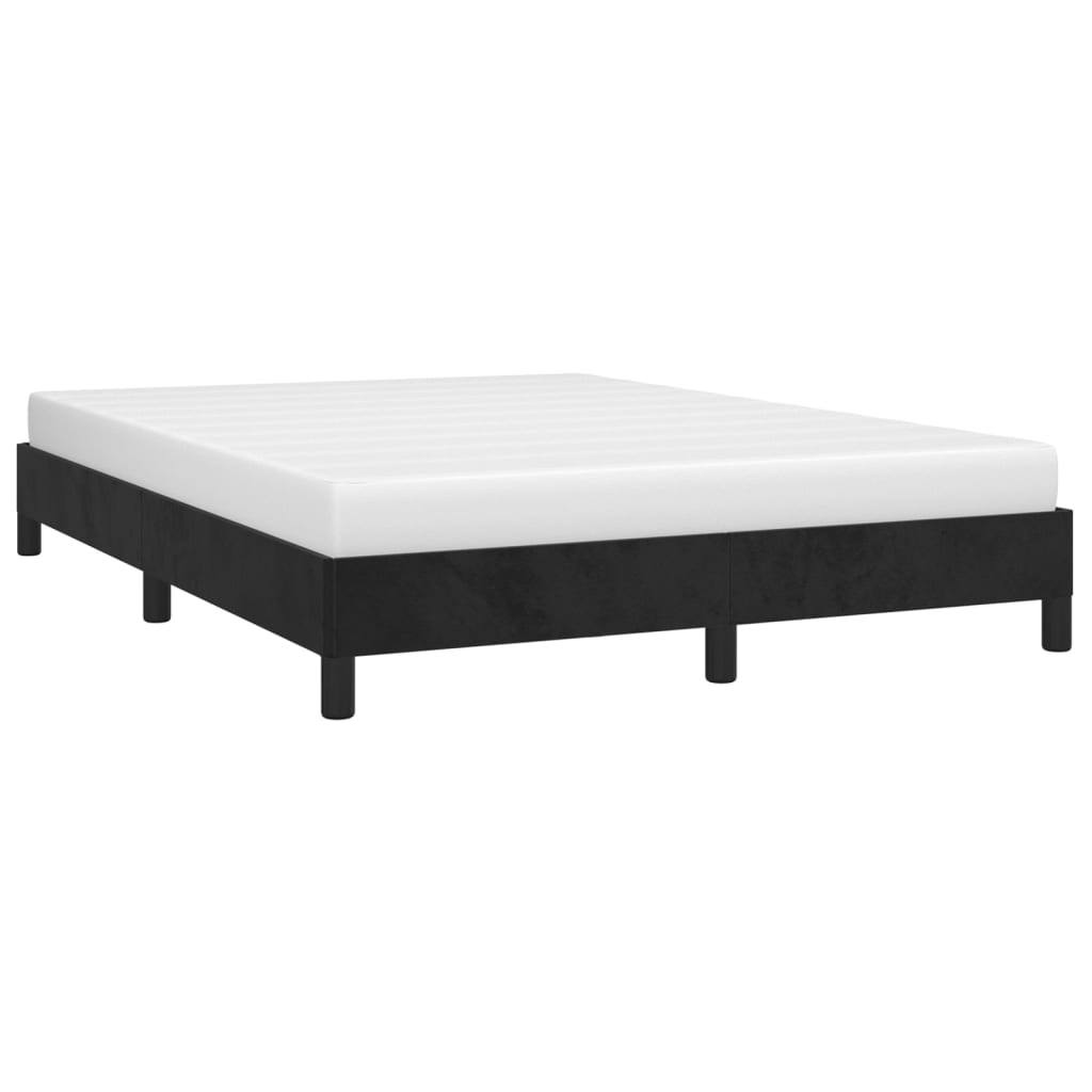 Cadru de pat, negru, 140x200 cm, catifea - Lando