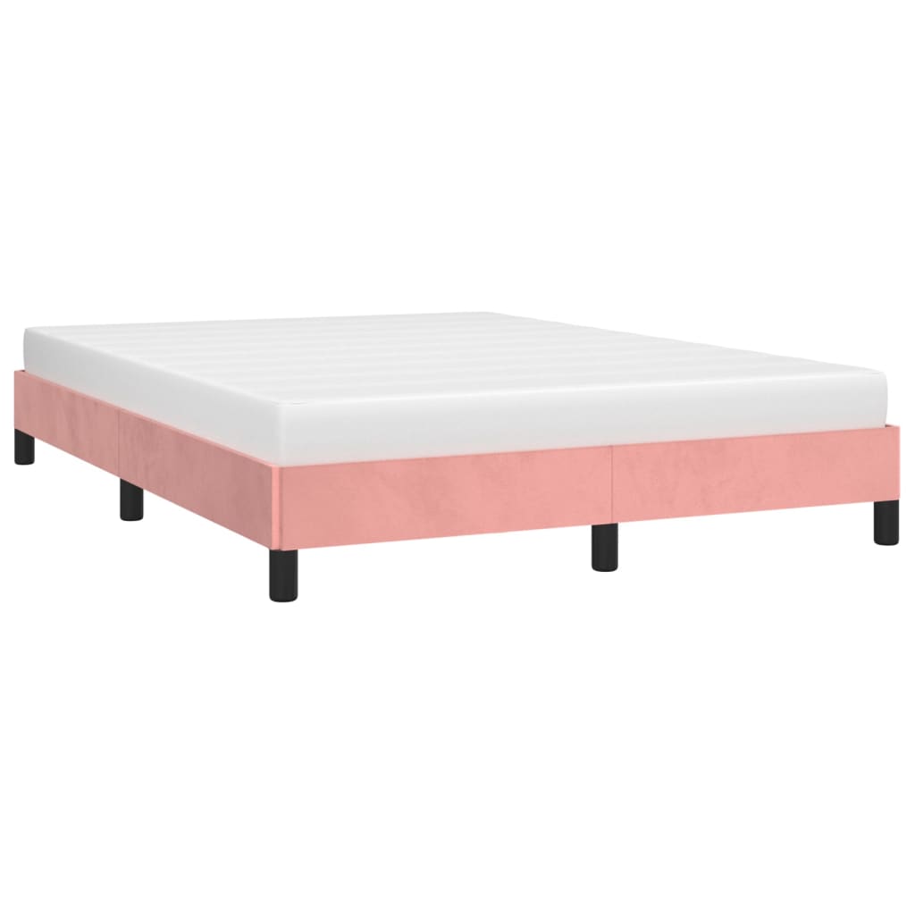 Cadru de pat, roz, 140x200 cm, catifea - Lando