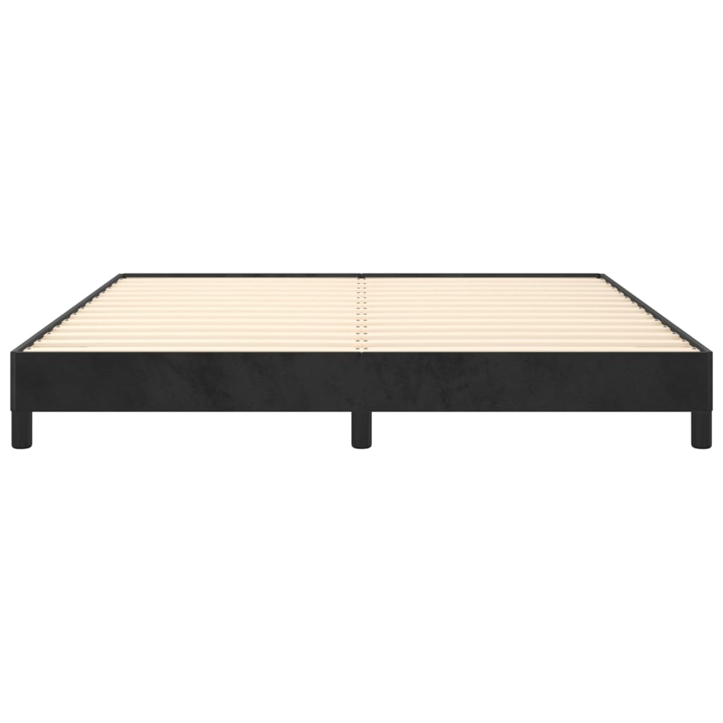Cadru de pat, negru, 160 x 200 cm, catifea - Lando