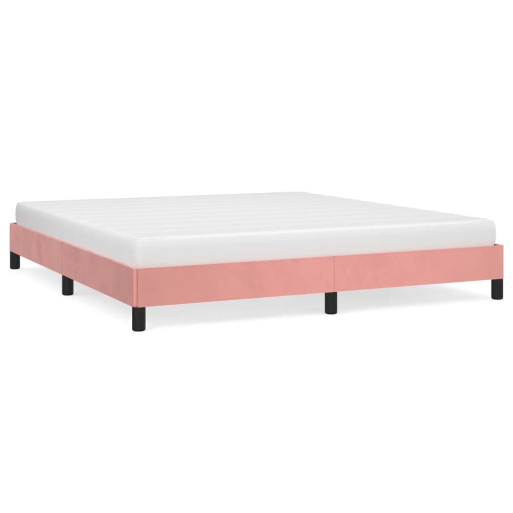 Cadru de pat, roz, 180x200 cm, catifea - Lando