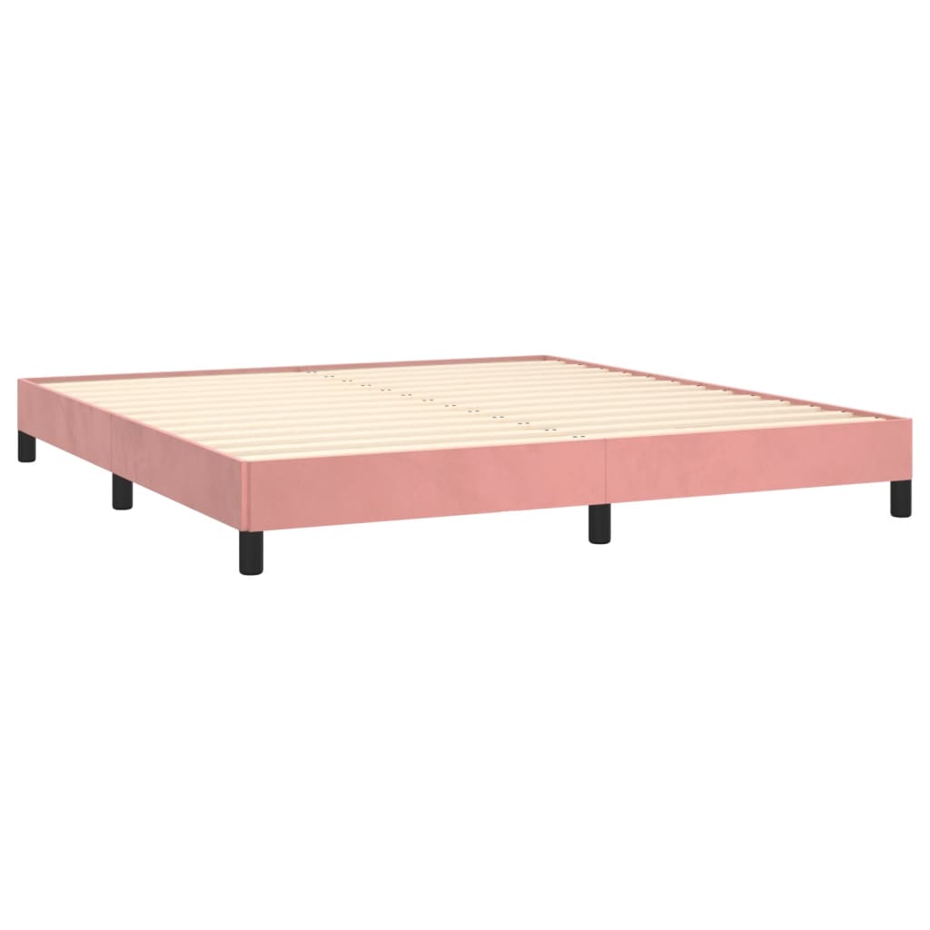 Cadru de pat, roz, 180x200 cm, catifea - Lando