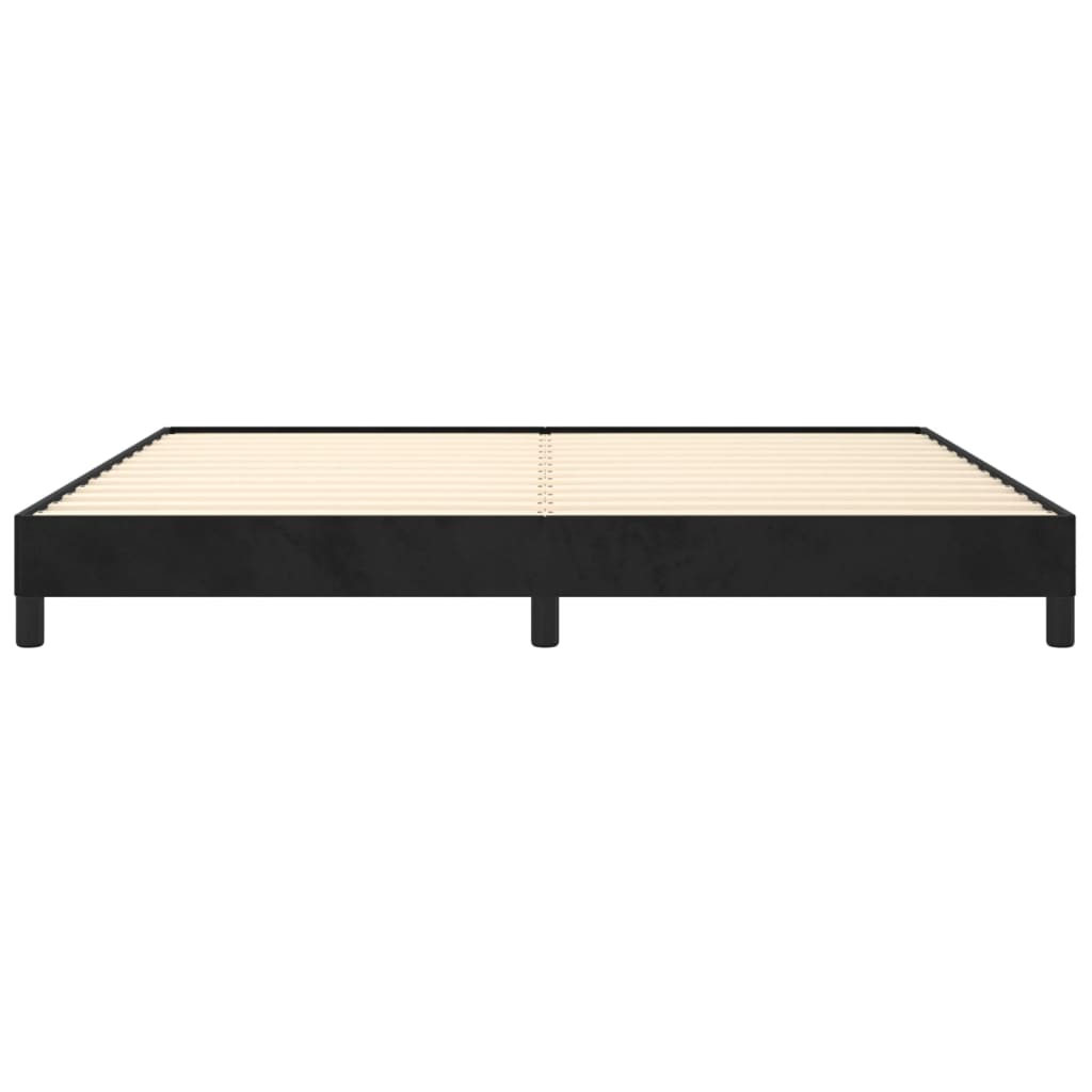 Cadru de pat, negru, 200x200 cm, catifea - Lando