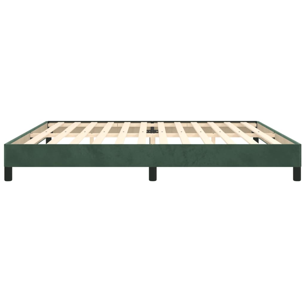 Cadru de pat, verde închis, 200x200 cm, catifea - Lando