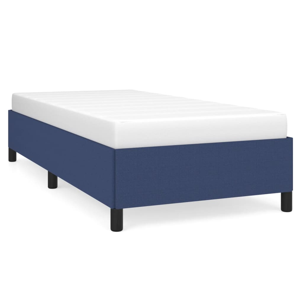 Cadru de pat, albastru, 90 x 200 cm, material textil - Lando
