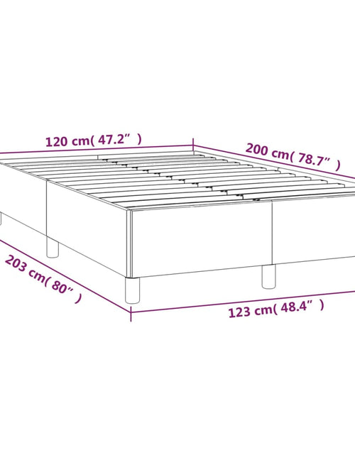 Încărcați imaginea în vizualizatorul Galerie, Cadru de pat, gri închis, 120x200 cm, material textil - Lando
