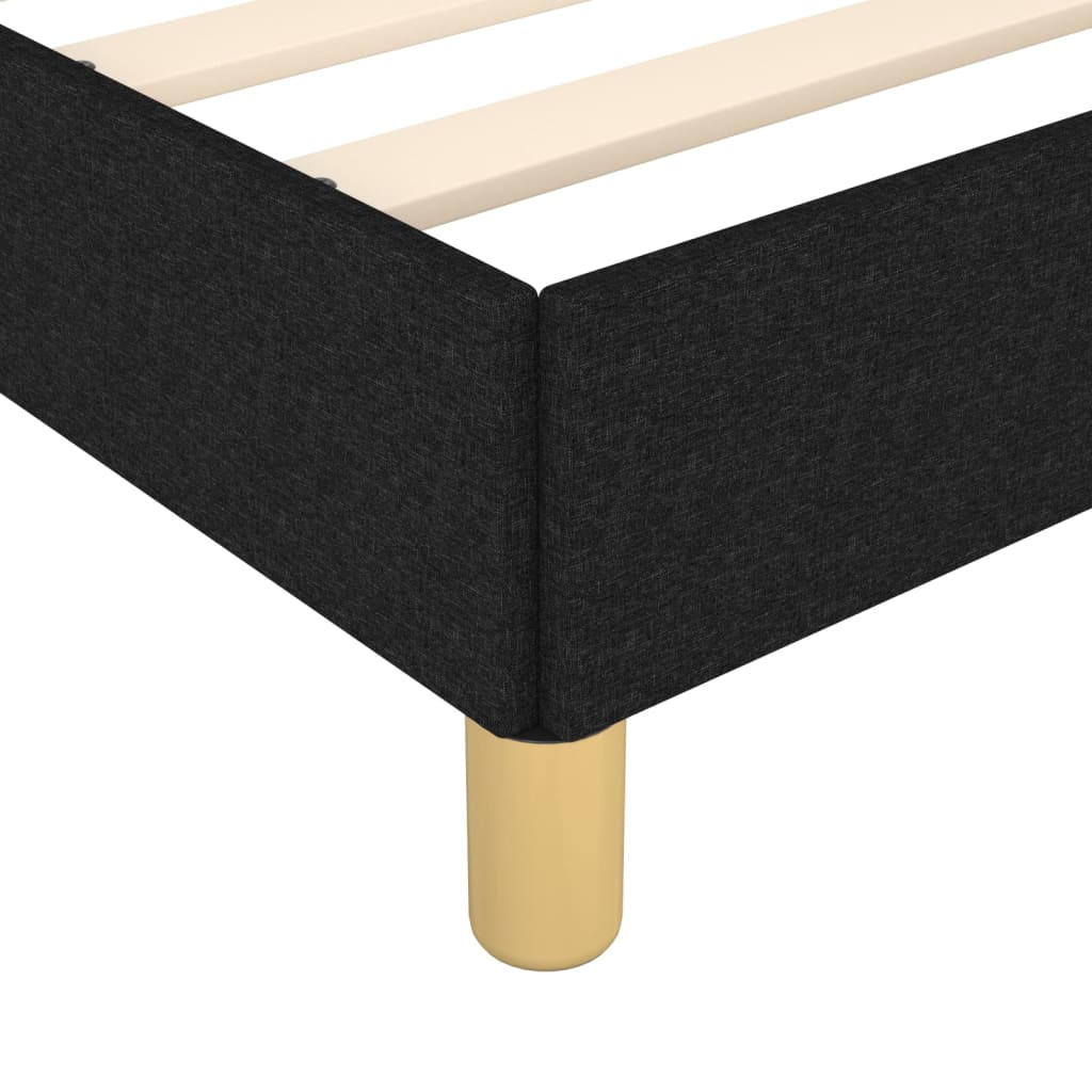 Cadru de pat, negru, 90x190 cm, material textil - Lando