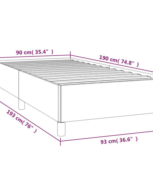 Încărcați imaginea în vizualizatorul Galerie, Cadru de pat, maro închis, 90x190 cm, material textil - Lando
