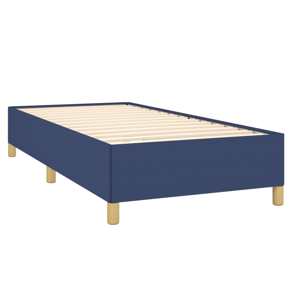 Cadru de pat, albastru, 90x190 cm, material textil - Lando