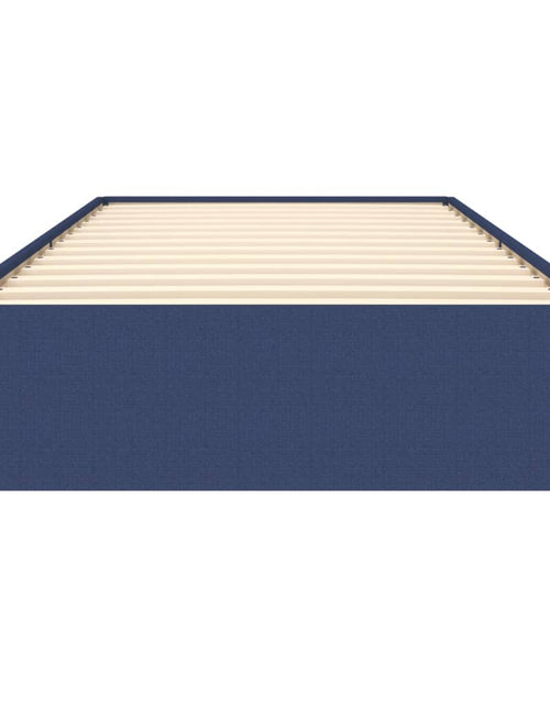 Încărcați imaginea în vizualizatorul Galerie, Cadru de pat, albastru, 90x190 cm, material textil - Lando
