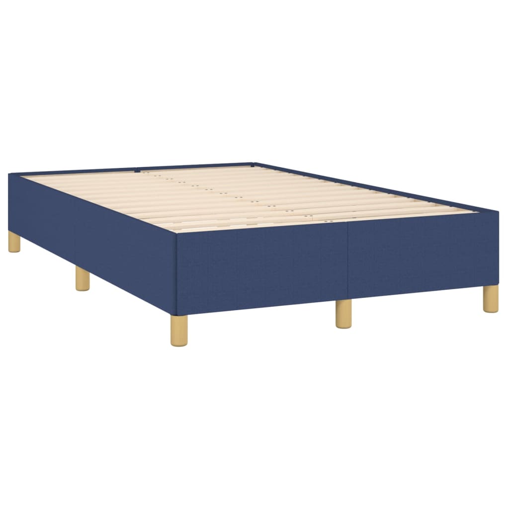 Cadru de pat, albastru, 120 x 200 cm, material textil - Lando