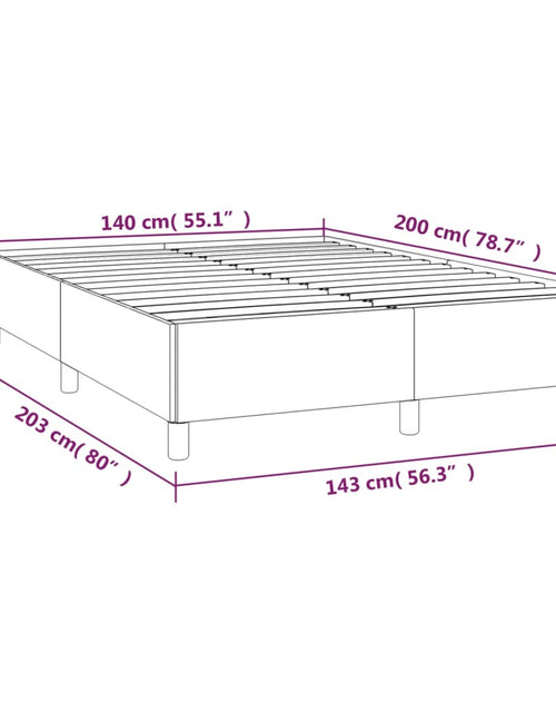Încărcați imaginea în vizualizatorul Galerie, Cadru de pat, gri închis, 140 x 200 cm, material textil - Lando
