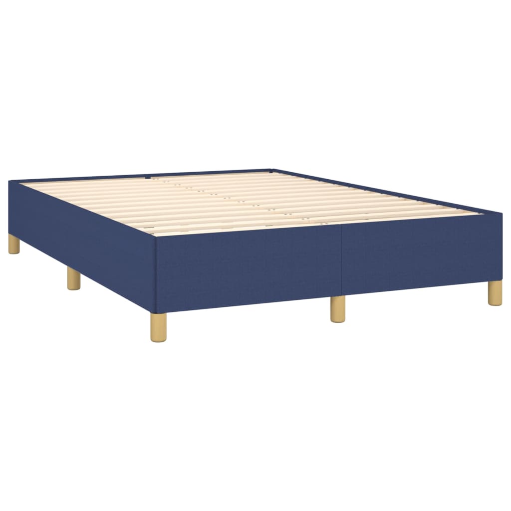 Cadru de pat, albastru, 140 x 200 cm, material textil - Lando